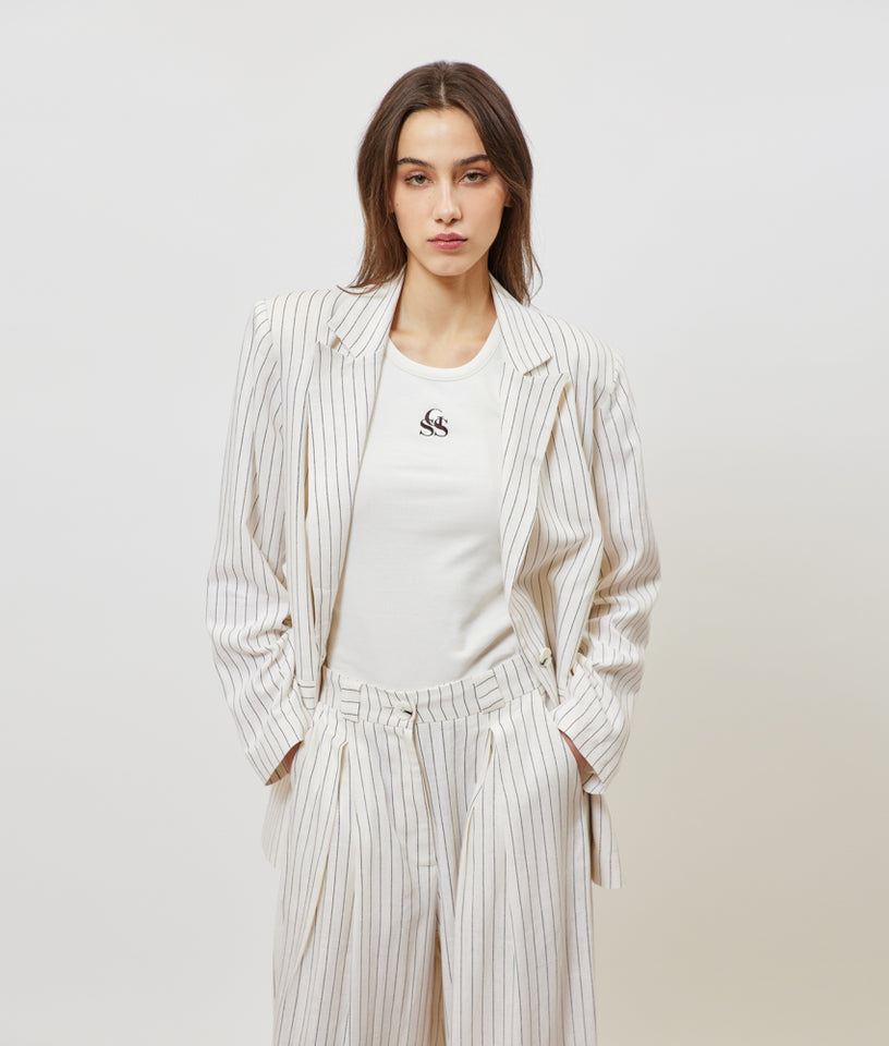 JOSEFINE PANTS OFF WHITE STRIPES