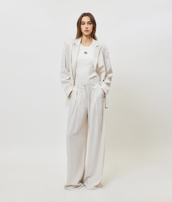 JOSEFINE PANTS OFF WHITE STRIPES