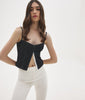 BIANCA DENIM TOP BLACK