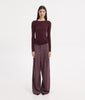 SARAH LONGSLEEVE TOP BORDEAUX