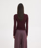 SARAH LONGSLEEVE TOP BORDEAUX