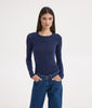 SARAH LONGSLEEVE TOP NAVY BLUE