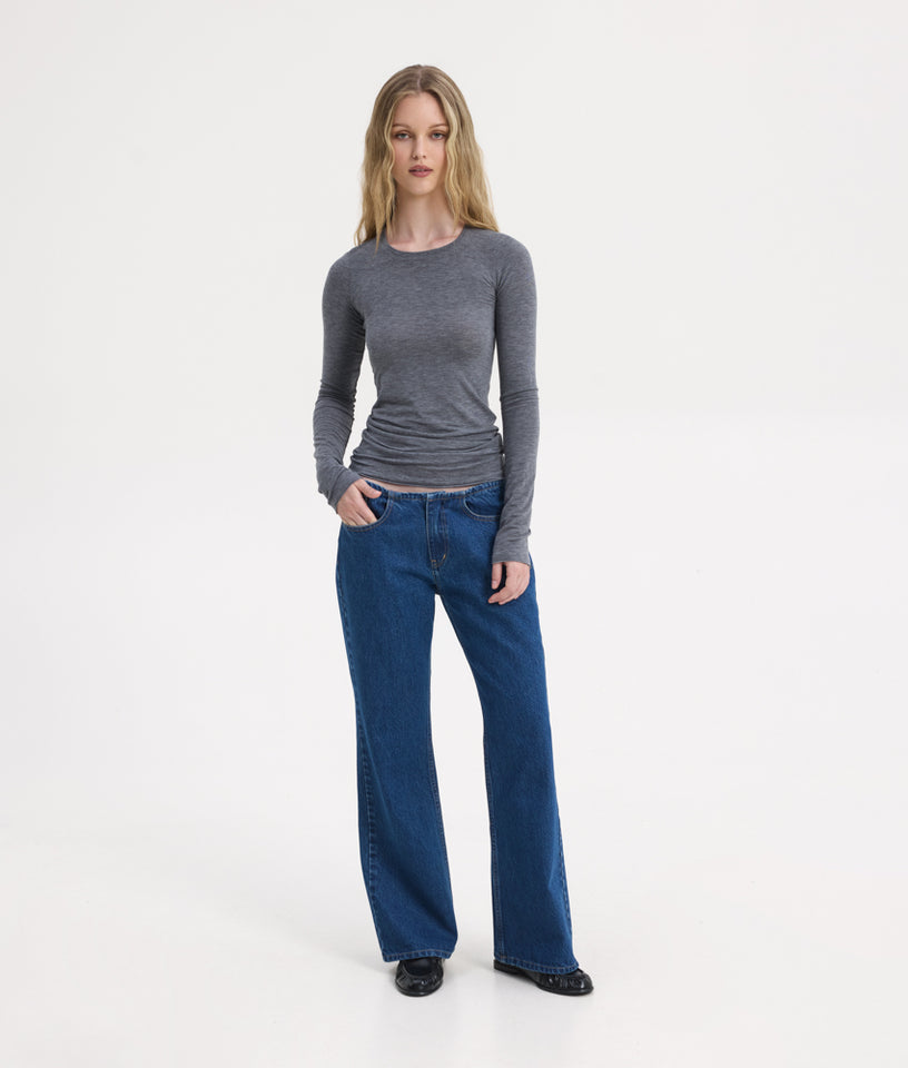SARAH LONGSLEEVE TOP GREY