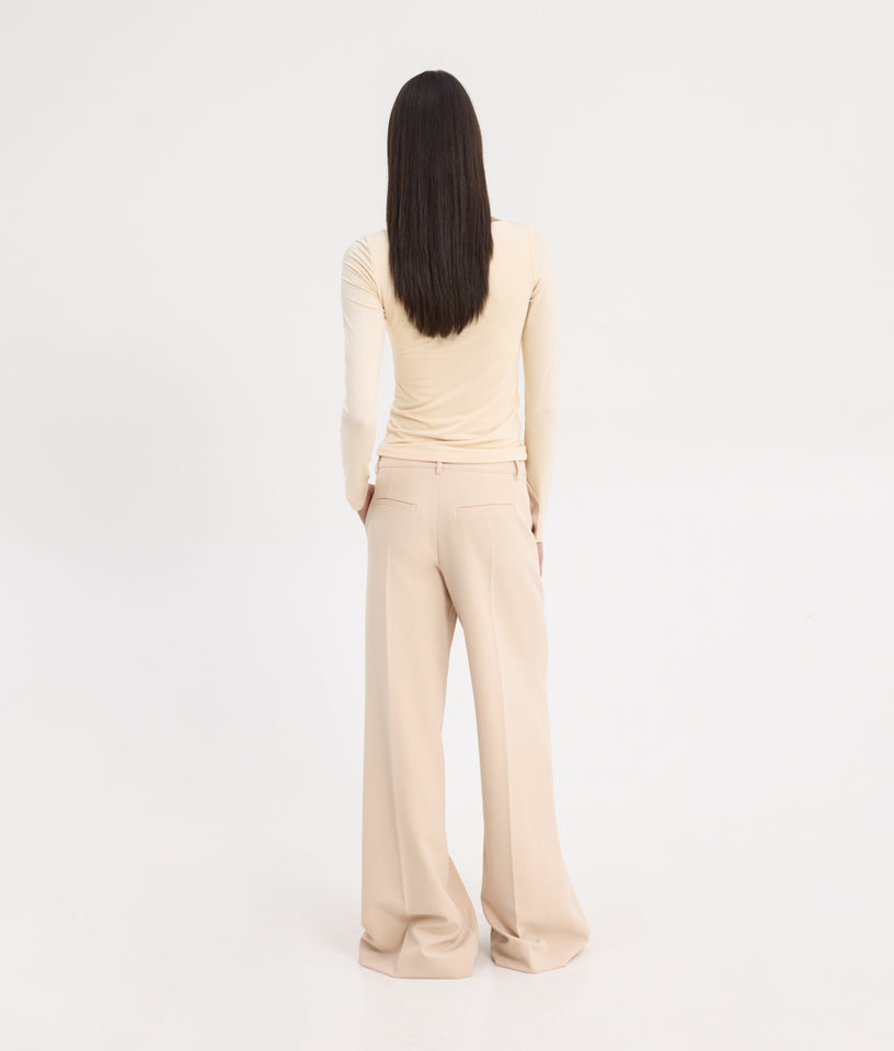 TYRA LOW WAISTED PANTS BEIGE