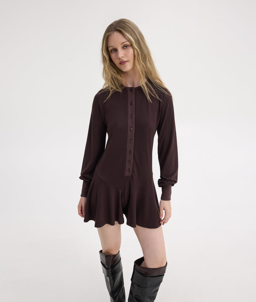 EMMANOUELA JUMPSUIT BROWN