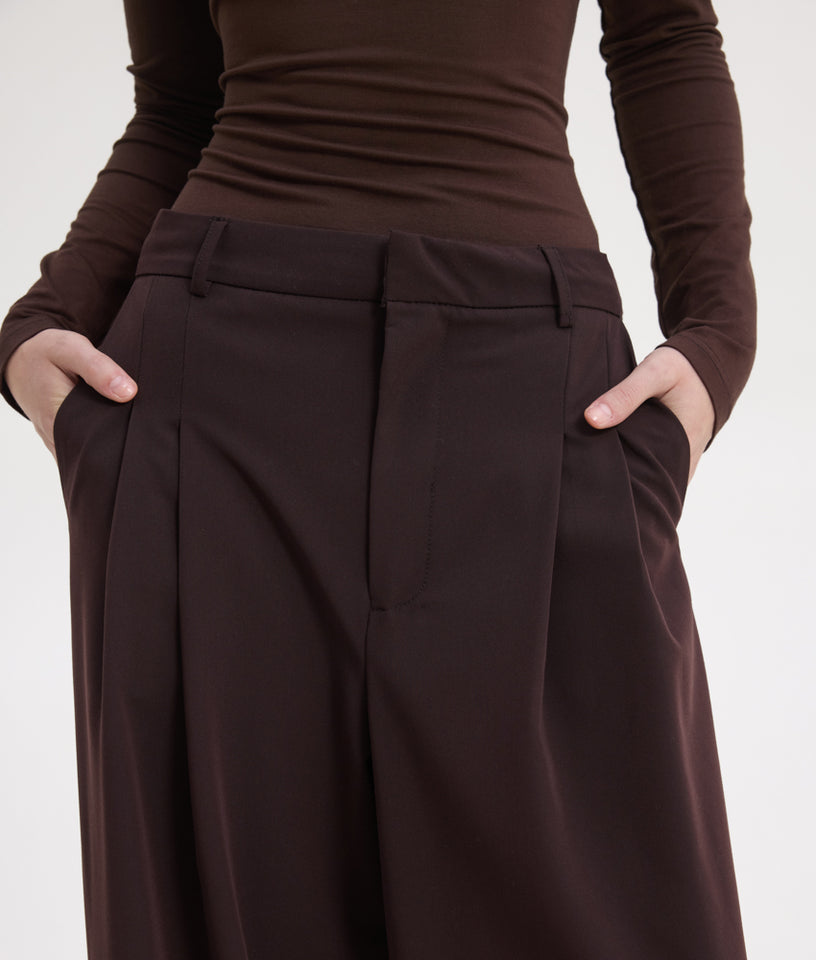 LAURYN PANTS DARK BROWN