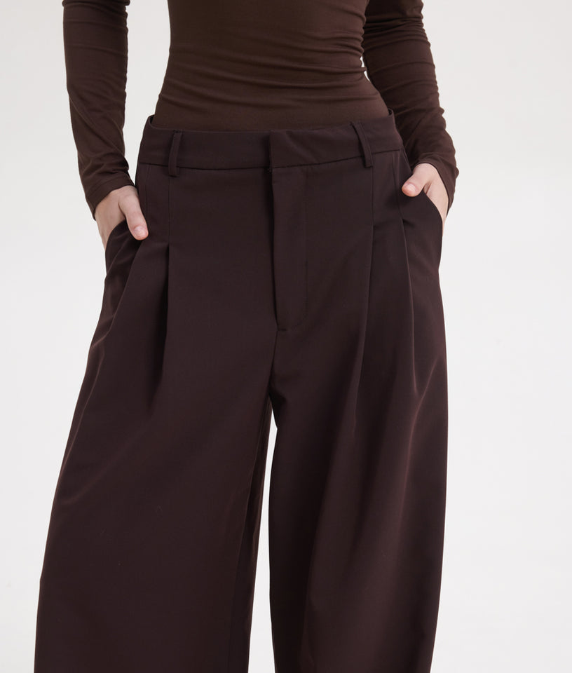 LAURYN PANTS DARK BROWN