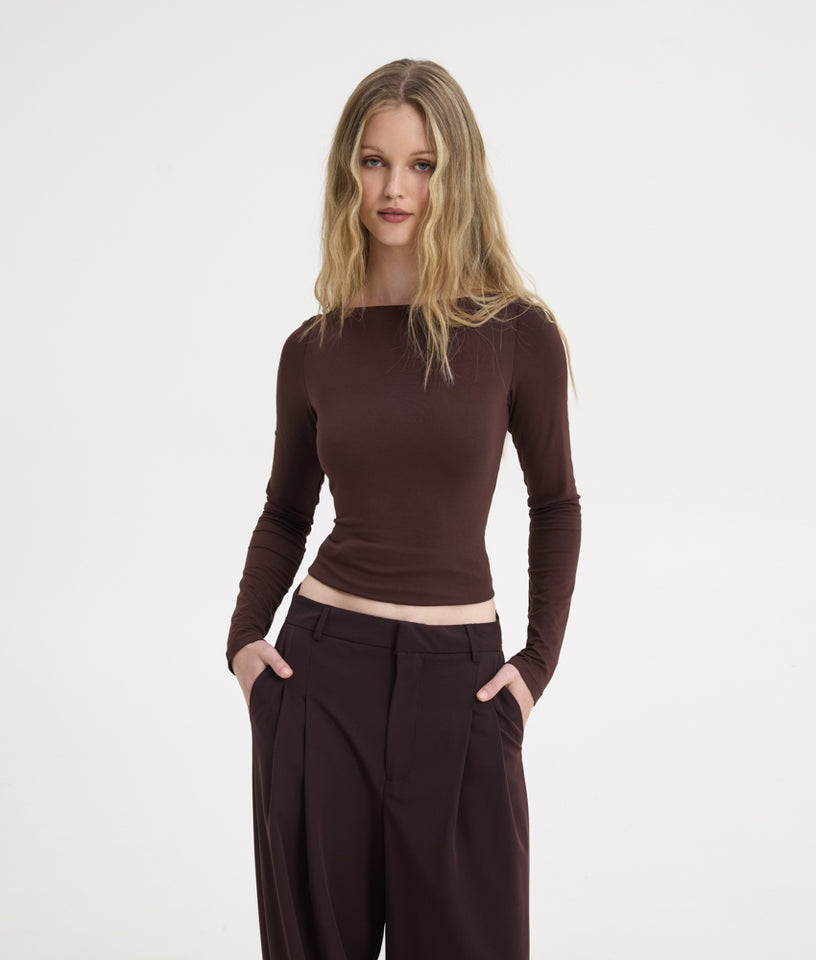 LORY TOP BROWN