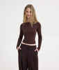 LAURYN PANTS DARK BROWN