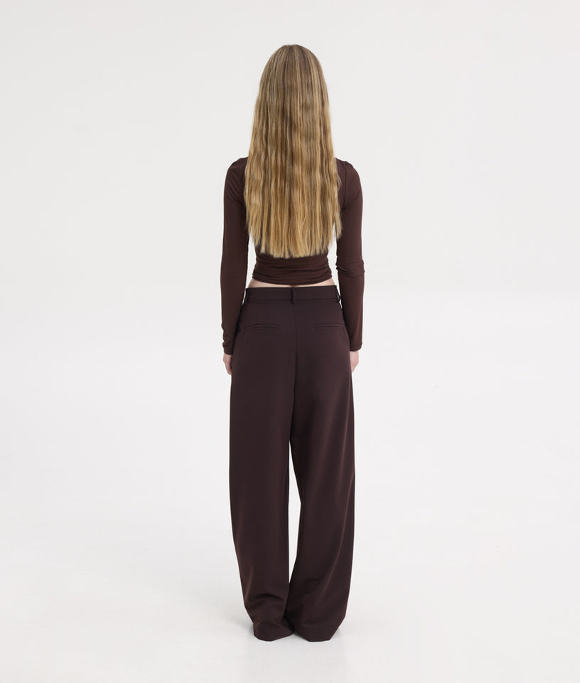 LAURYN PANTS DARK BROWN