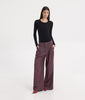 NAYA PANTS MELANGE AUBERGINE