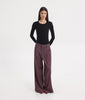 NAYA PANTS MELANGE AUBERGINE