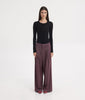 NAYA PANTS MELANGE AUBERGINE