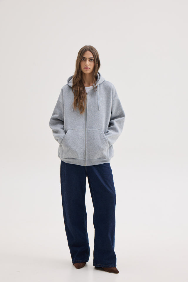 LIZI ZIP HOODIE GREY
