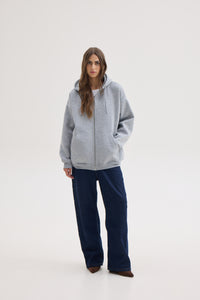 LIZI ZIP HOODIE GREY