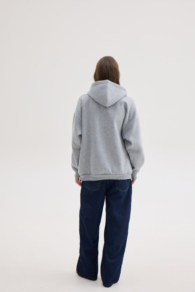 LIZI ZIP HOODIE GREY