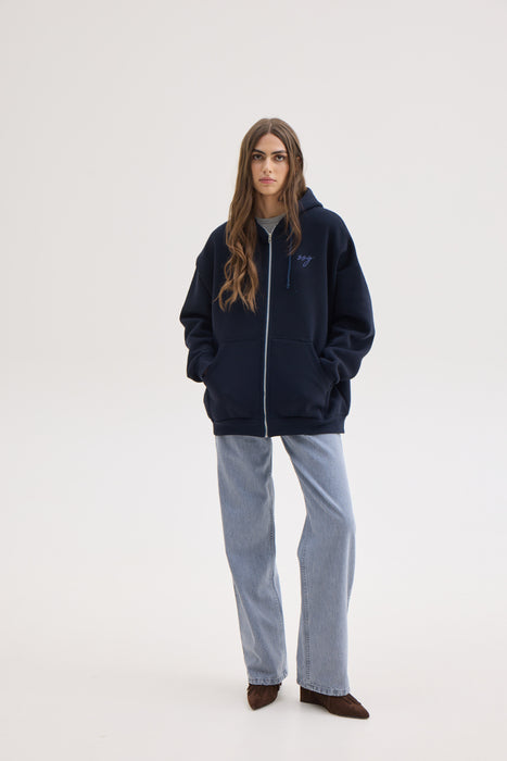 LIZI ZIP HOODIE BLUE