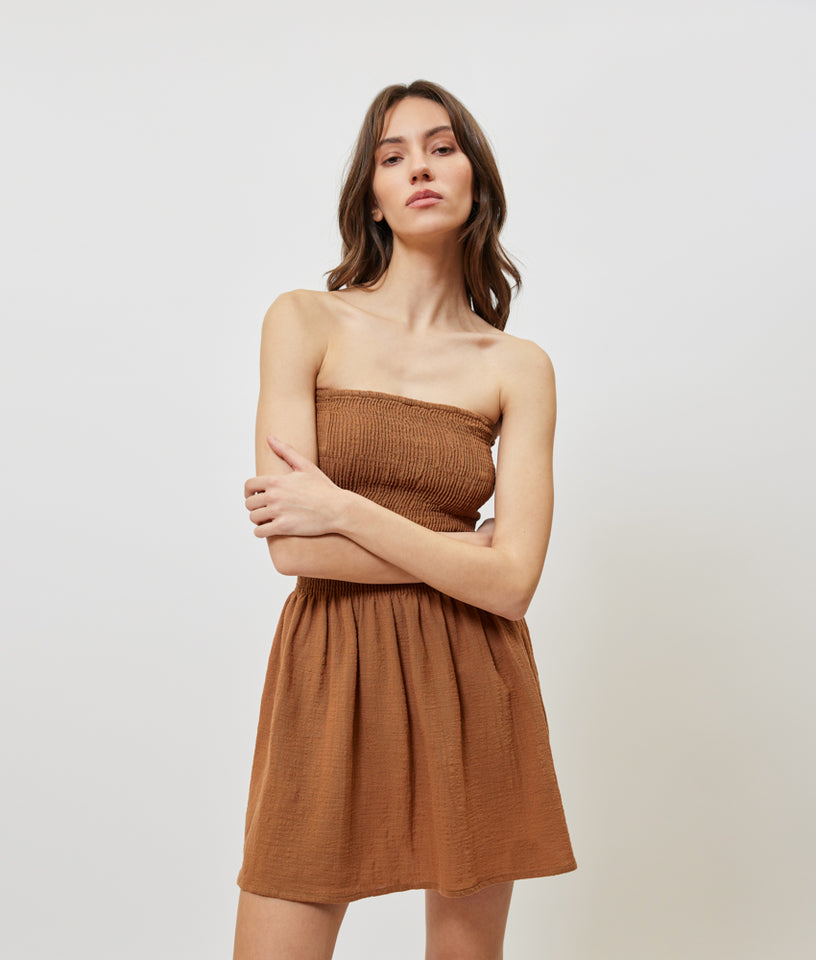 ALYNDA DRESS CHOCOLATE