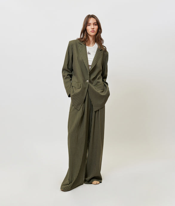 JOSEFINE PANTS KHAKI STRIPES