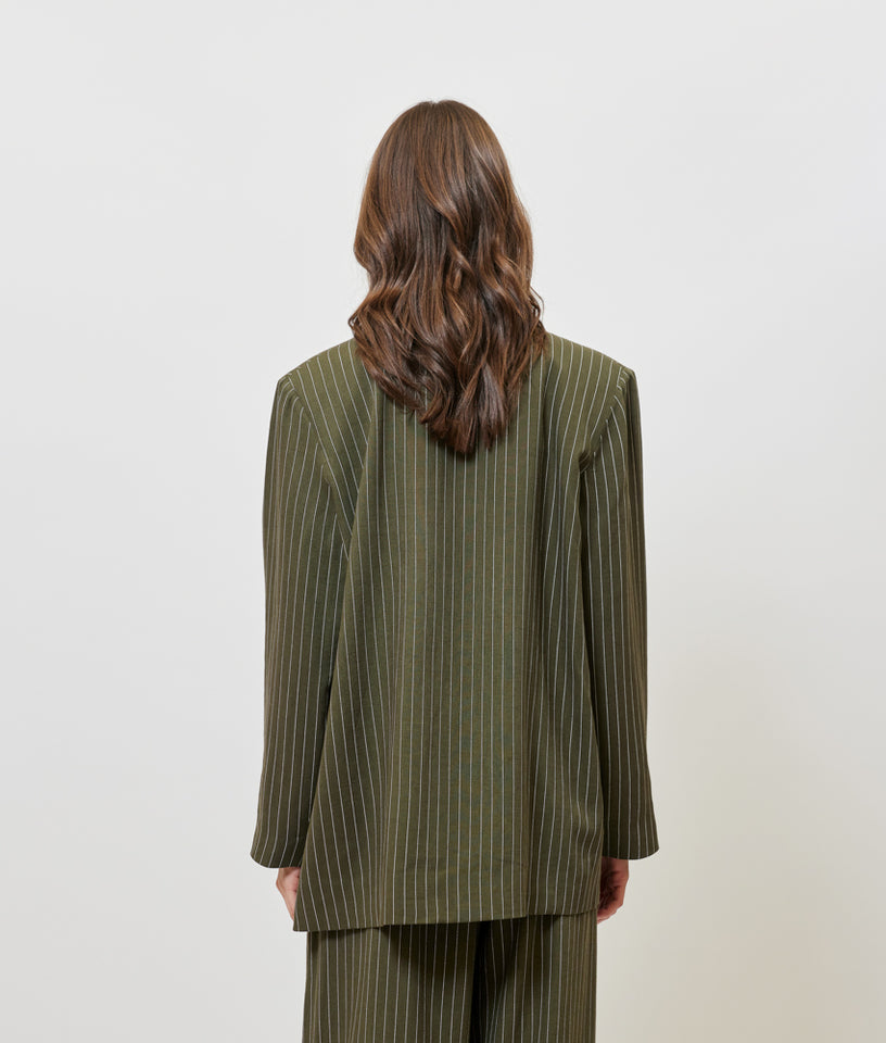 JOSEFINE BLAZER KHAKI STRIPES