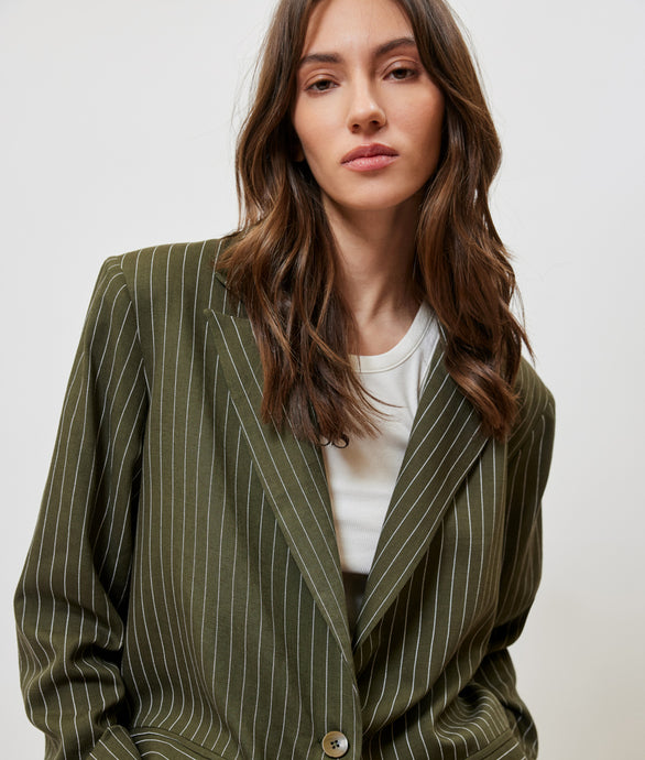 JOSEFINE BLAZER KHAKI STRIPES