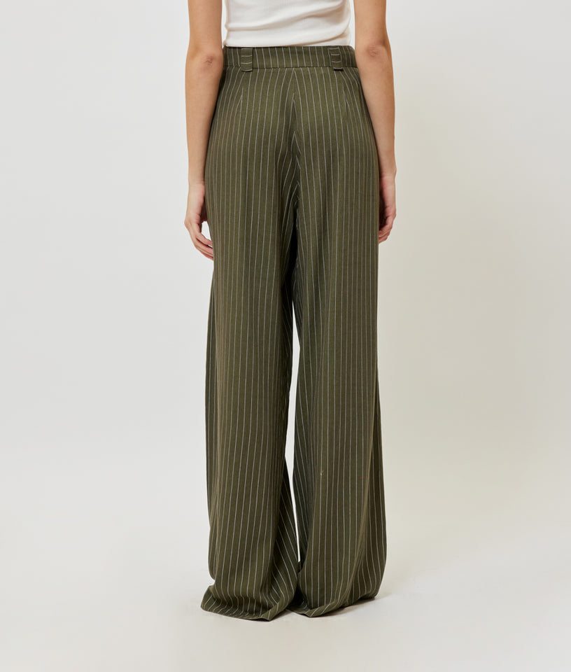 JOSEFINE PANTS KHAKI STRIPES