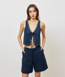 JOSEFINE VEST NAVY BLUE