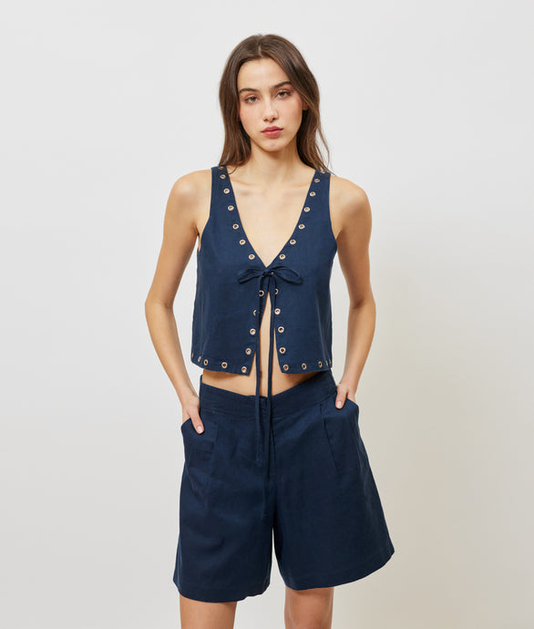 JOSEFINE VEST NAVY BLUE