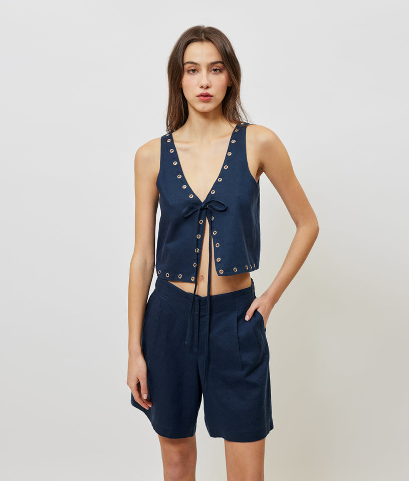 JOSEFINE VEST NAVY BLUE