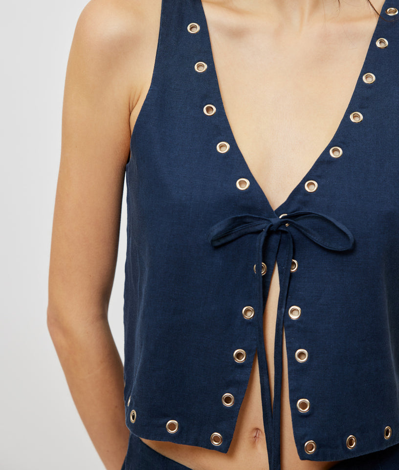 JOSEFINE VEST NAVY BLUE