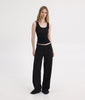 TYRA LOW WAISTED PANTS BLACK