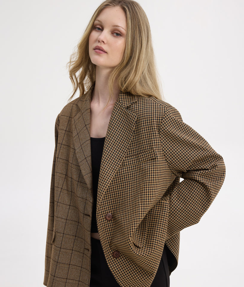 DAD BLAZER MIXED PLAID