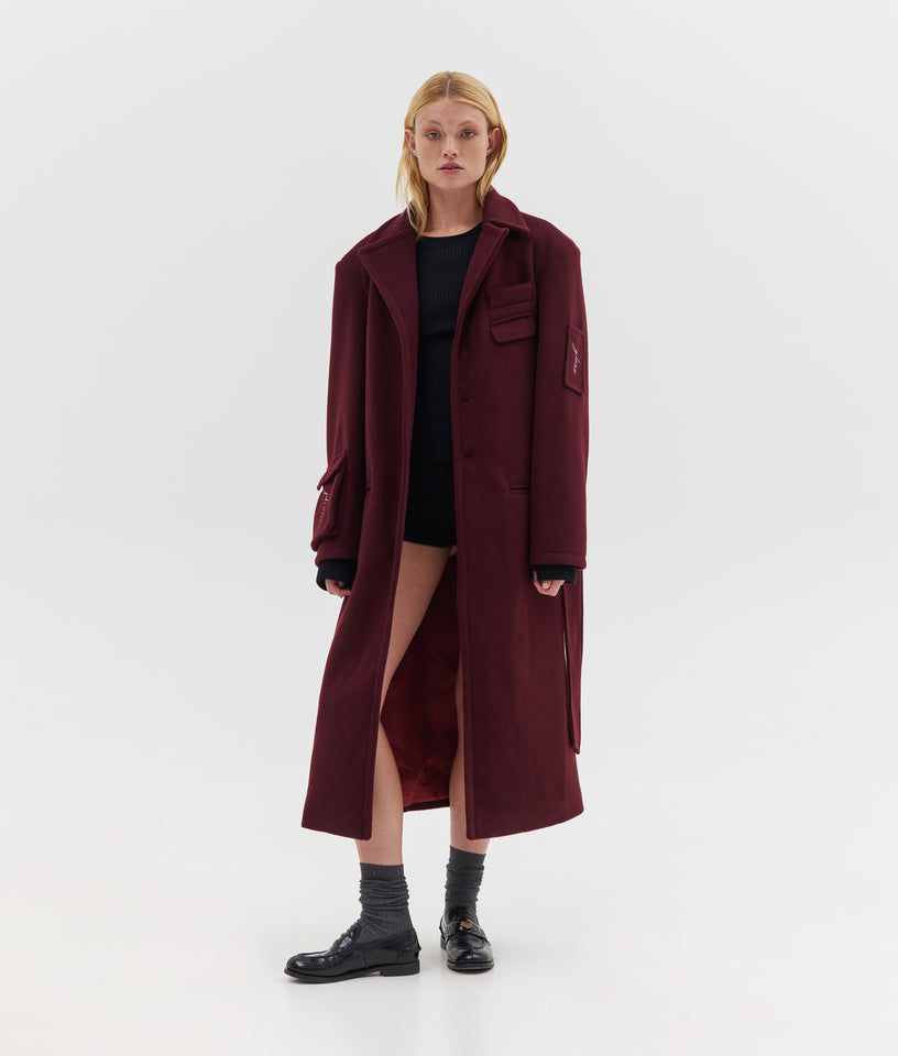 COOL GIRL COAT BURGUNDY