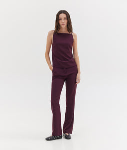 LYDA TOP AUBERGINE