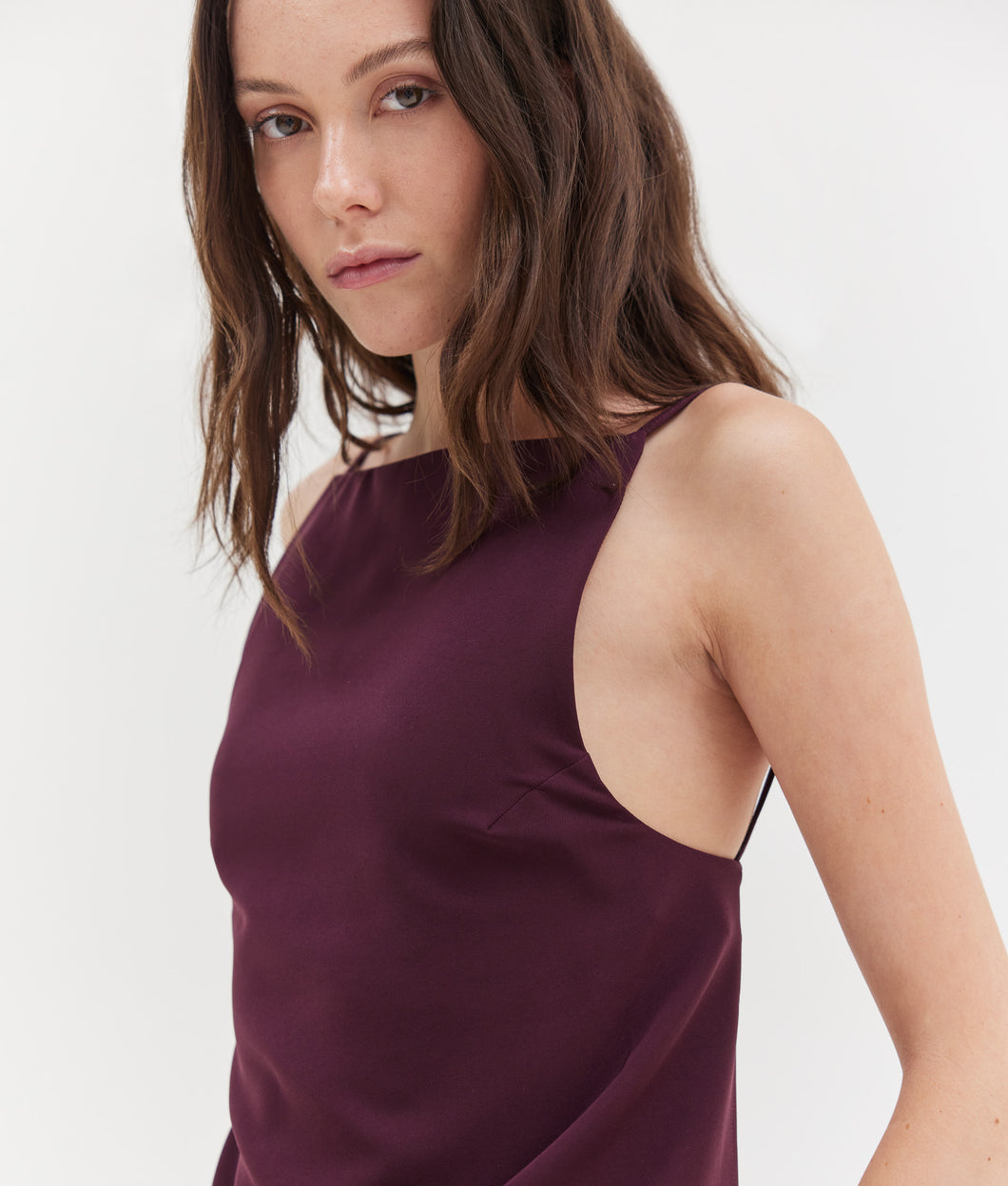 LYDA TOP AUBERGINE