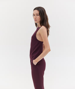 LYDA TOP AUBERGINE