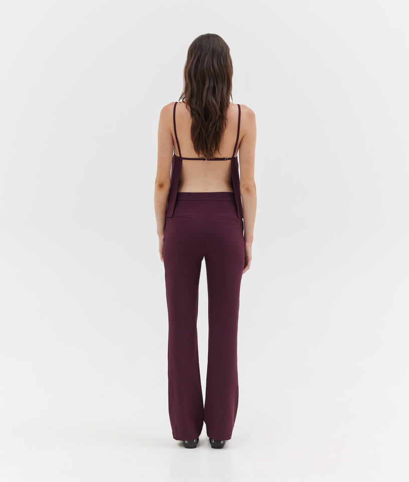 LYDA TOP AUBERGINE