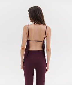 LYDA TOP AUBERGINE