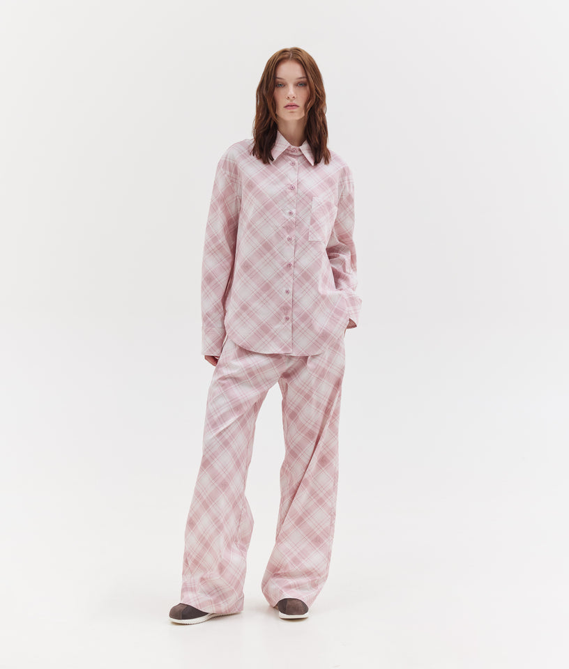 AGNES SHIRT PINK PLAID