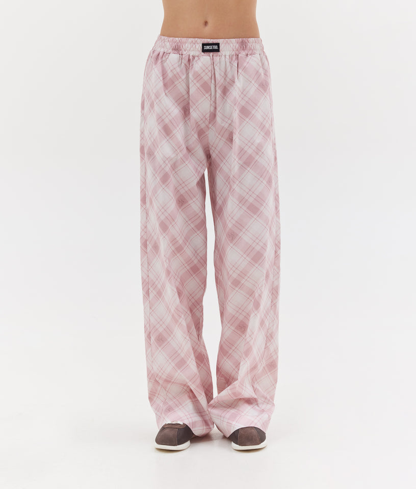 AGNES PANTS PINK PLAID