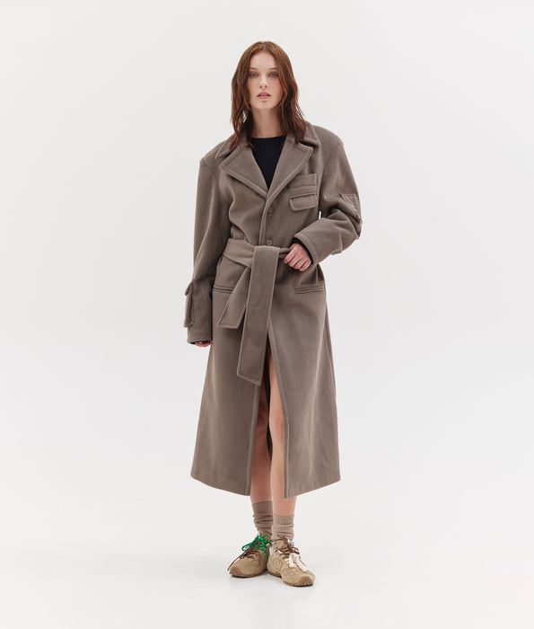 COOL GIRL COAT TAUPE