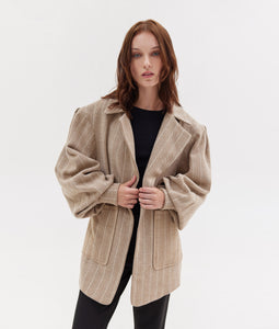 HEATHER COAT BEIGE