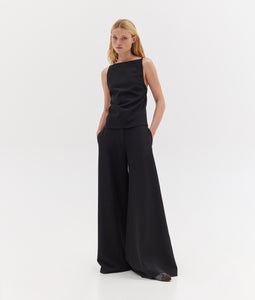 DIONE WIDE LEG PANTS BLACK