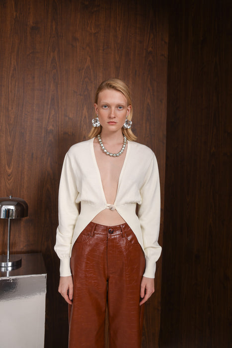 THOUGHT CARDIGAN |ECRU - PRE-ORDER ITEM