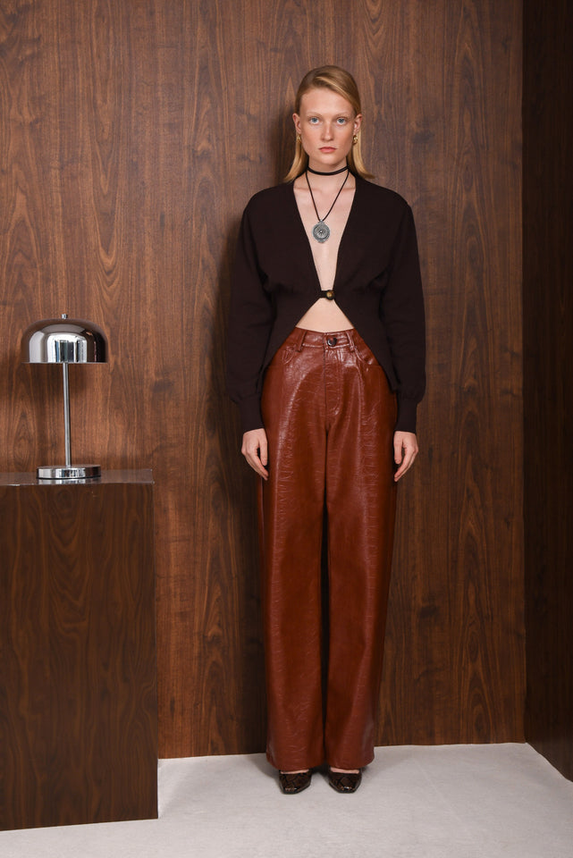 THOUGHT CARDIGAN |BROWN - PRE-ORDER ITEM
