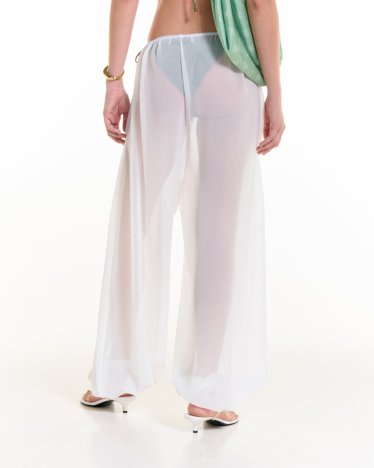 WHITE SHEER PANTS