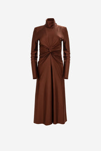 MIDI BROWN DRESS