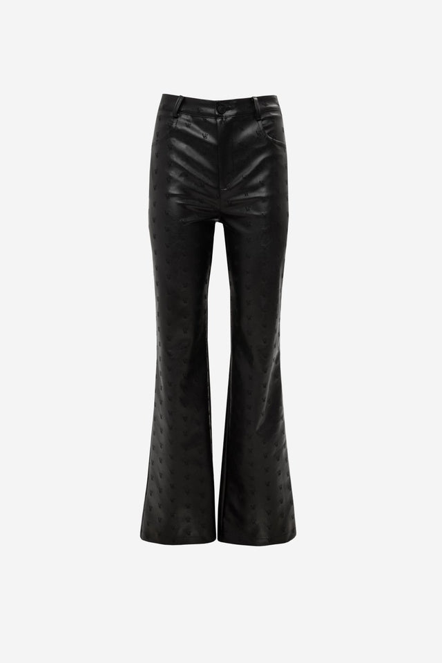 VK BLACK FAUX LEATHER PANTS