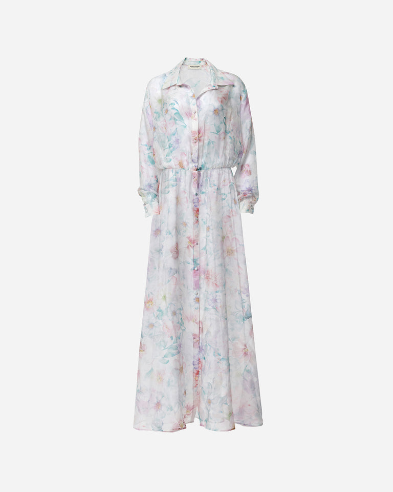 FLORAL CHEMISIER MAXI DRESS
