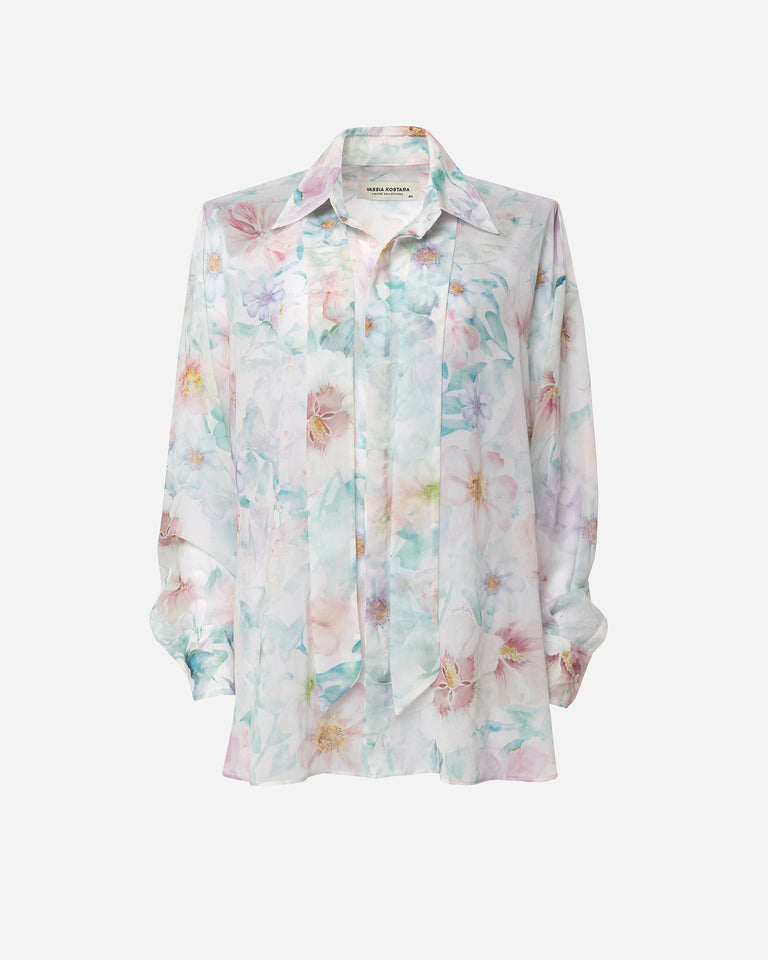 PASTEL FLORAL PRINT OS SHIRT